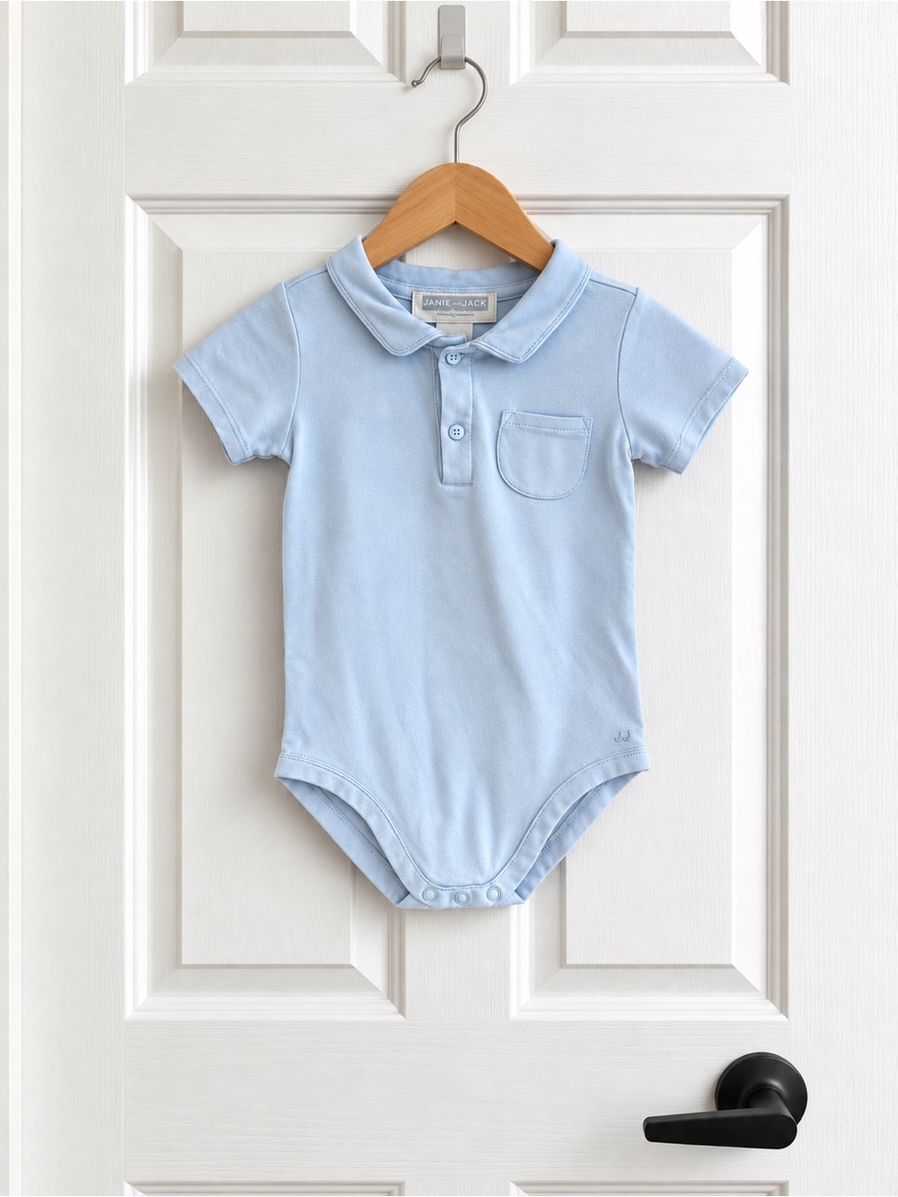 Janie and Jack Baby Boy 6-12M Light Blue Polo Bodysuit 2012